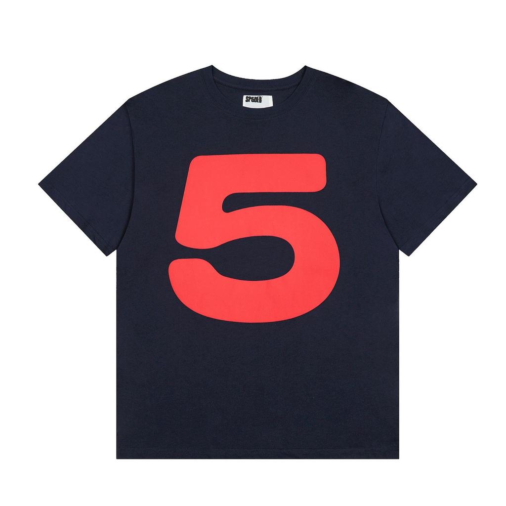 Foreign Trade Meichao Sp5der555555 Spider Web Printing Summer Loose Trend Men's and Women's Couples Short Sleeve T-Shirt Summer
