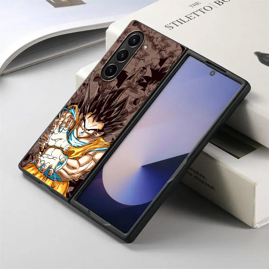 Coque pour Samsung Galaxy ZFold6 ZFold3 Z Fold 7 6 5 4 3 ZFold5 ZFold7 ZFold4 Coque Arrière de Téléphone Anime Dragon Balls