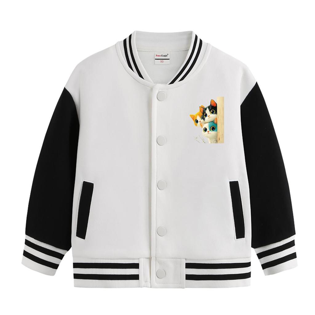 Children's American Baseball Jackets: Fashionable Casual Wear for Boys and Girls - Perfect for Spring, Autumn, and Winter.