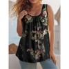 T-shirt Estiva Casual da Donna Senza Maniche - Tessuto testurizzato traspirante, design con girocollo, adatta per l'abbigliamento casual di tutti i giorni, abbigliamento estivo.