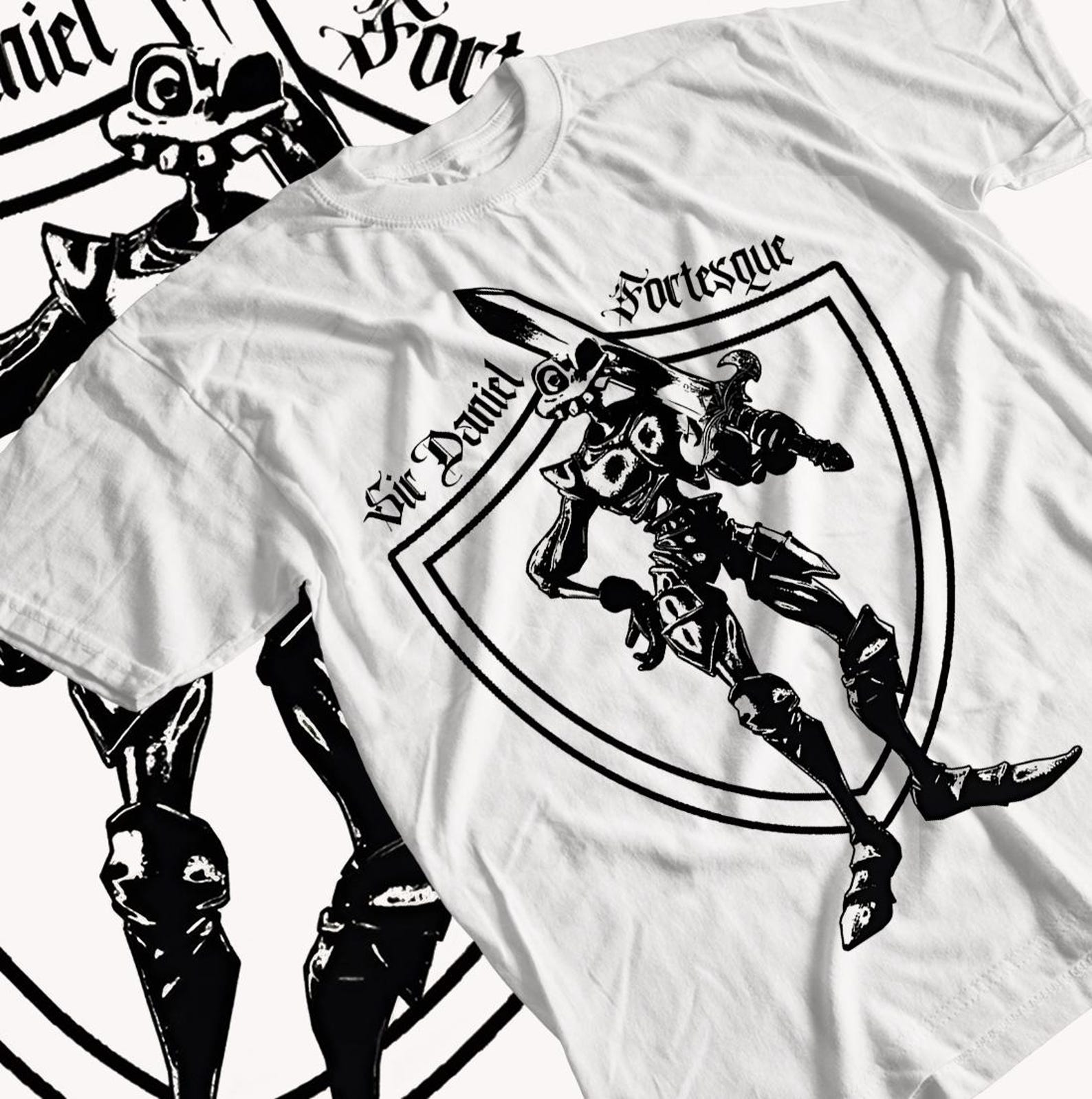 Unisex MediEvil Sir Daniel Fortesque Gaming T-Shirt, Retro Videogame Shirt S