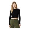 Bella + Canvas Womens/Ladies Baby Micro-Rib Long-Sleeved Crop Top