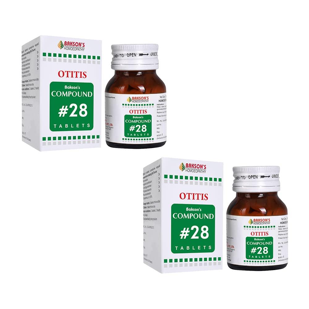 

Dr. Bakshi s BAKSON S Homoeopathy Compound 28 Tablets (100 TABS X Pack of 2 )Ear Care Support