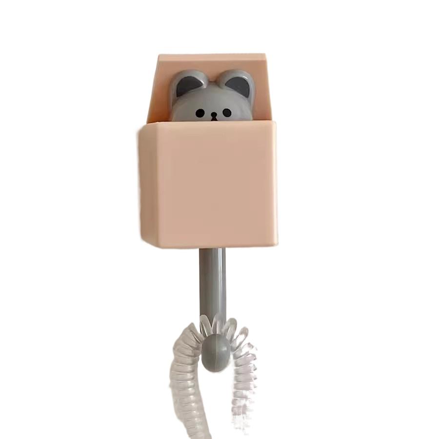 Hook Cartoon Cute Cat Powerful Traceless Creative Hook Hook Ins Wind High Value Bedroom Telescopic Hook