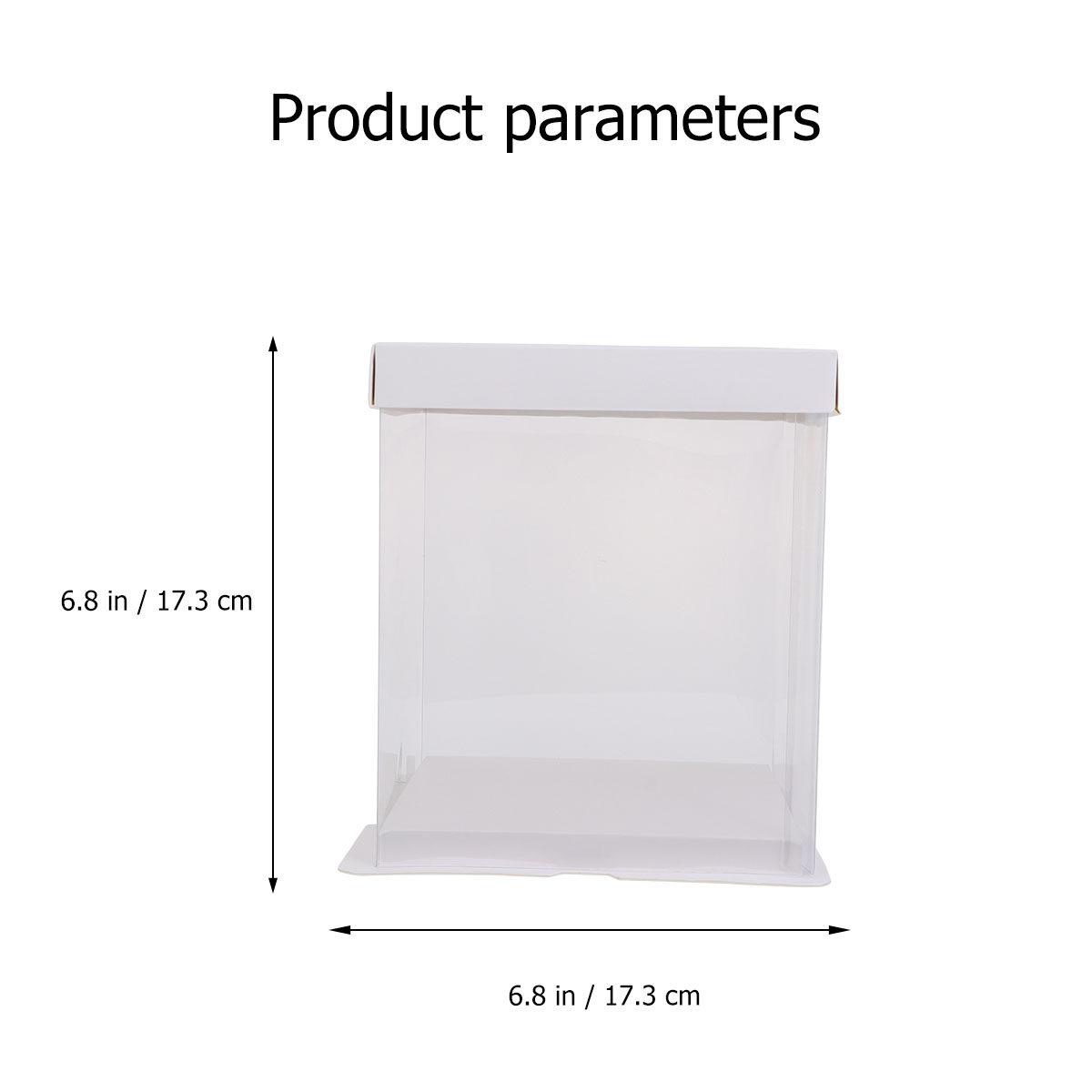 Individual Cake Box 6 Inch with Lid Clear Transparent Packaging Container for Wedding Dessert Gift Baking Storage Solution