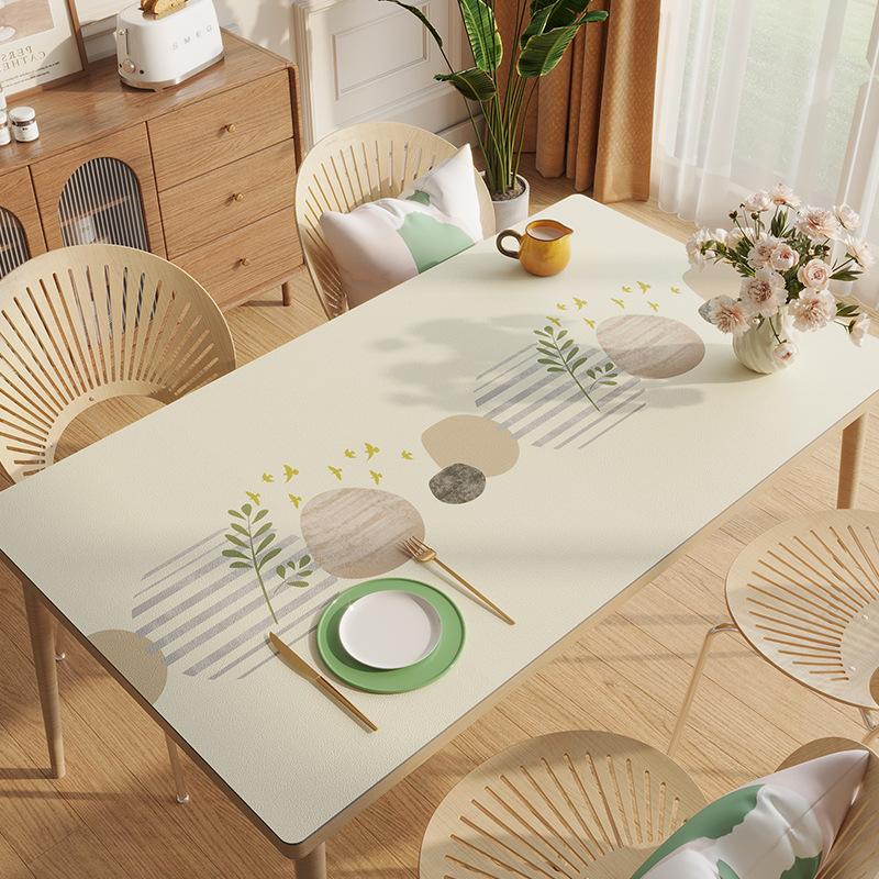Cartoon Tablecloth Pvc Waterproof, Oil-Proof And Anti-Scalding Leave-In Table Mat Leather Tablecloth Dining Table Mat Coffee Table Mat
