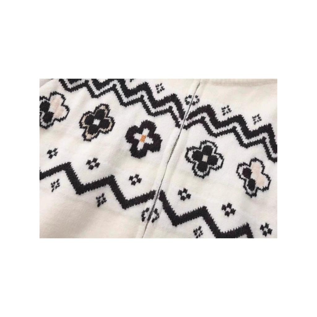 Unisexový americký retro pletený svetr Fair Isle - Volný, ležérní, všestranný pulovr na podzim/zimu.