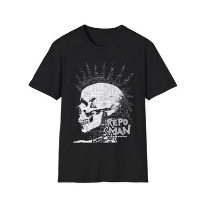 Repo man lebka punk v černobílém tričku