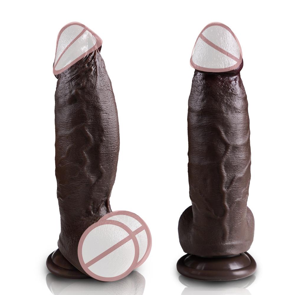 Liquid Silicone Simulation Dildo Female Masturbator Manual Retractable Anal Plug Adult Sex Toy