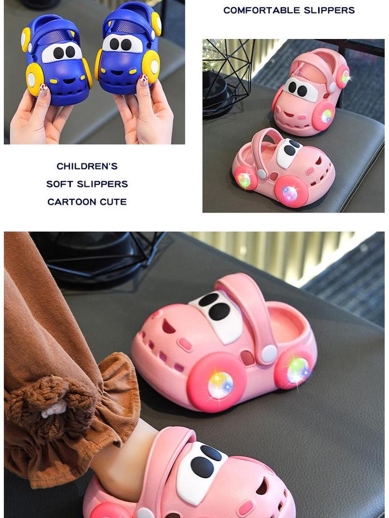 Kids' Non-slip Luminous Summer Slippers for Ages 1-3