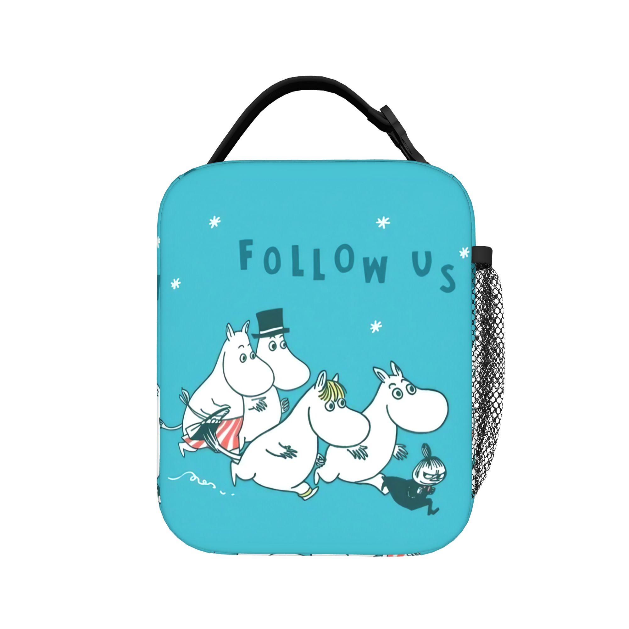 MOOMINS Geïsoleerde Lunchtassen Thermische Tas Herbruikbaar, Maaltijdcontainer Lekdichte Tote Lunchbox voor Mannen Vrouwen Strand Buiten One Size