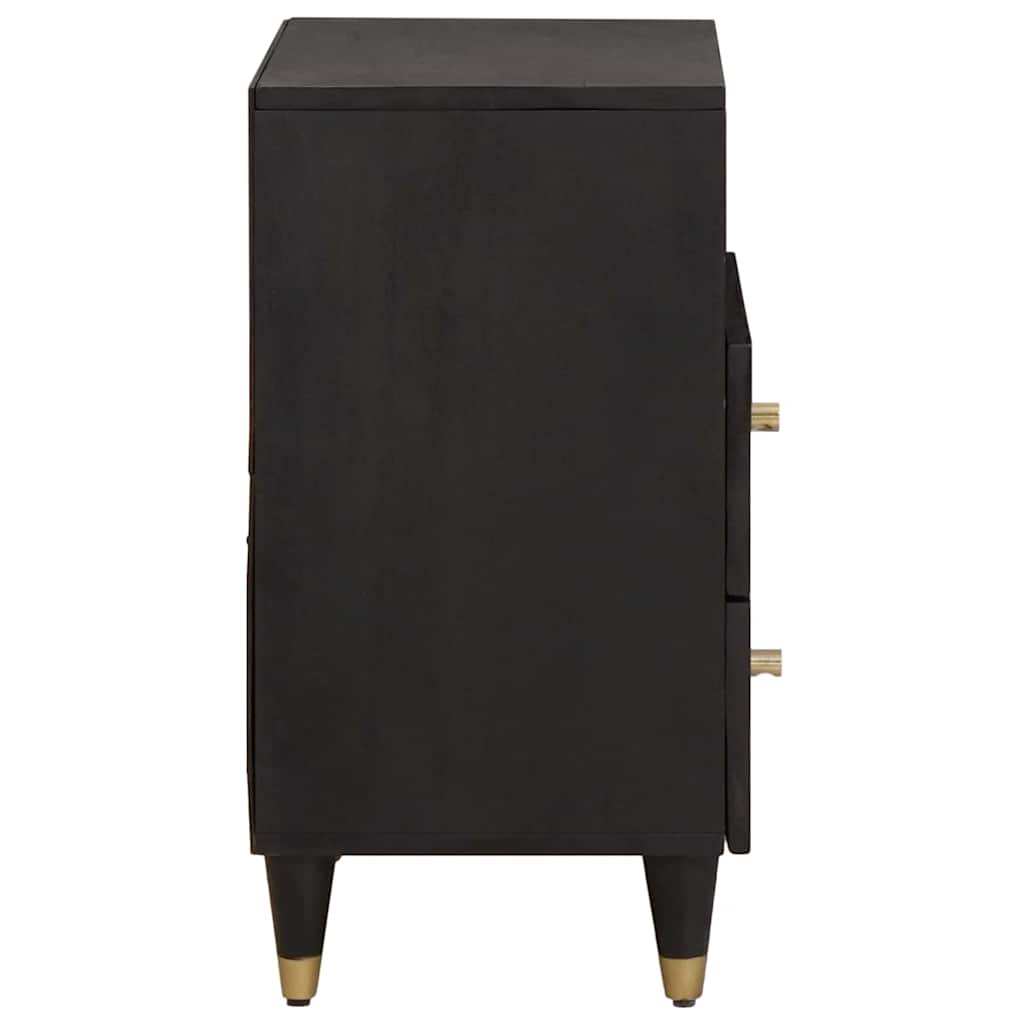 Nightstand Black 50 x 33 x 62 cm Solid Mango Wood