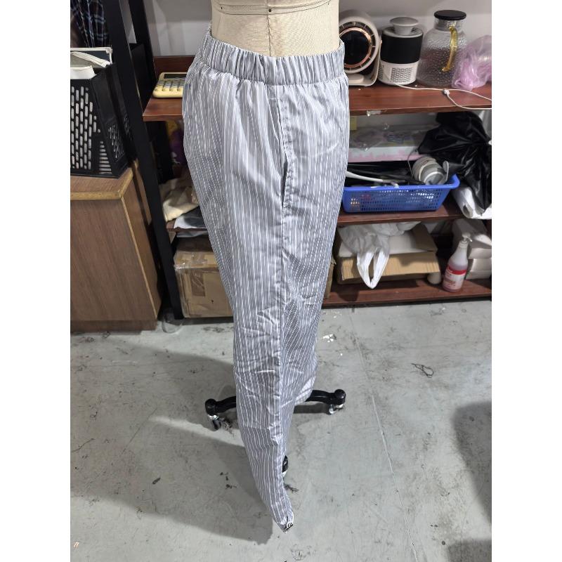 Winter vertical striped comfortable hooded cotton clothes jacket trousers set thickened warm bread clothes