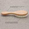 Goat Hair Brush Baby Hair Brush with Wooden Handle Super Soft Hair Brush