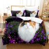 New 3D Print Maine Coon Lovely Cat Comfortable Duvet Quilt Cover Pillowcase Bedding Set Children Bedroom Decoration Home Textile