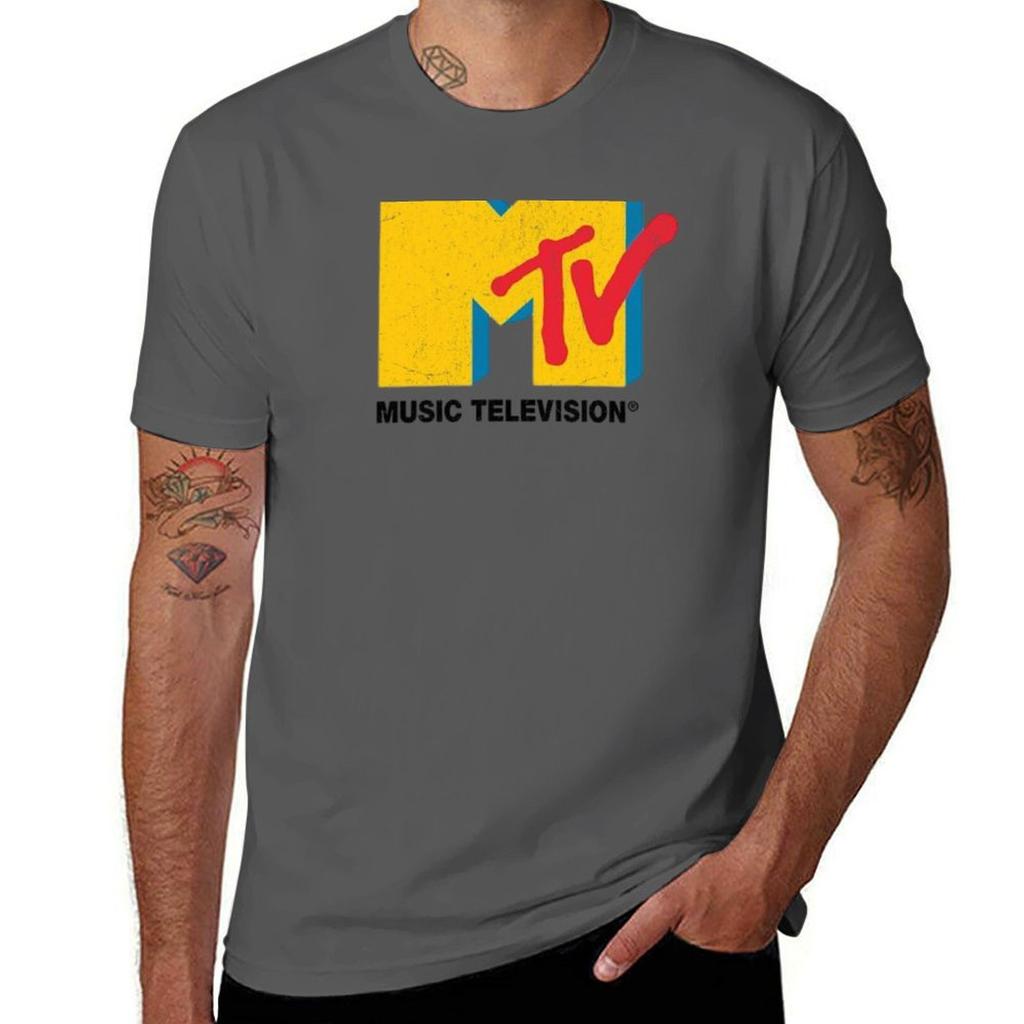 MTV T-Shirt Graphic Tee Shirt Funny Costumes Blouse Animal Prinfor Boys Slim Fit T Shirts for Men