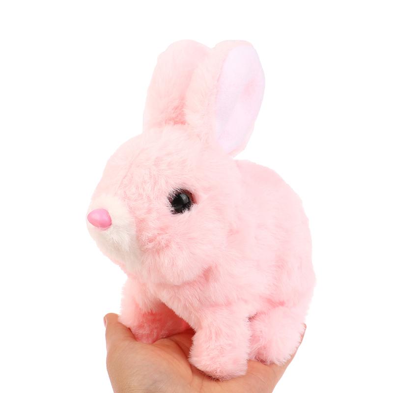 Plush Rabbit Toy Robot Bunny Walking Jumping Running Animal Shake Ears Cute Electric Pet for Kids Birthday Gifts