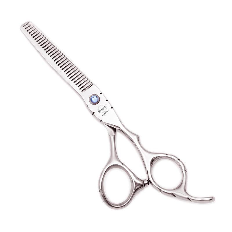 Achaobi Silver Hairdressing Scissors Set: Straight, Thinning, and Bang Shears (5.5/6 Inch).