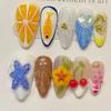 10pcs Hand Painted Gel Press Nails Beautiful Luxury Customized Design Handmade Press On Nails