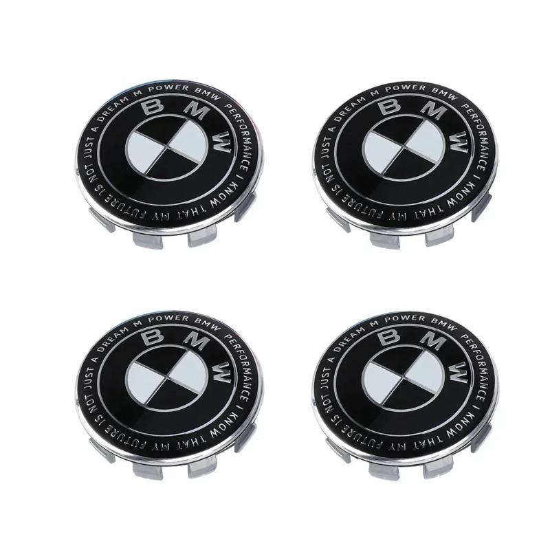 4 szt. 68 mm Nakładka na środek felgi samochodowej z logo Pasuje do serii BMW M1x3 X6 X7 134567 E36 E39 E46 E60 E90 Akcesoria.