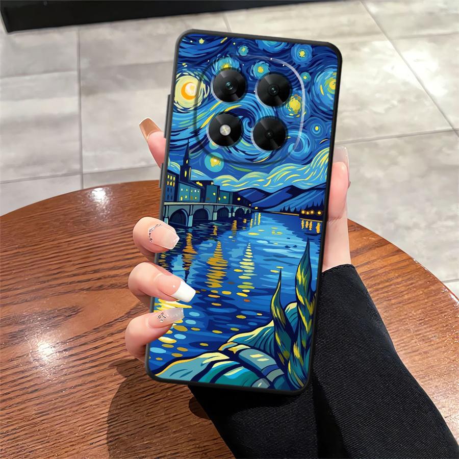 Oil Painting Art Black Soft Phone Cover Case for Xiaomi Redmi Note 12s 7 8 10S 11s 9 10 11 12 Pro 13 14 Pro Plus 9S