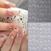 Fashion French 3D Simplified Line Nail Art Stickers Irregular Line Press On Nails Decals Manicure Decorations Diy