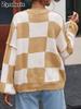 Nieuwe Herfst Dames Gebreide Kleding Gestreept Element Ronde Hals Losse Trui