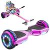 Hoverboard + Kart RCB 2 em 1 6,5 polegadas Bluetooth e LED – Karting ajustável – rosa/rosa – presente ideal para crianças