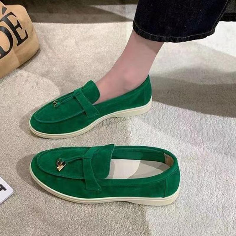 Fashion Women Flats 2025 New Trend Spring Autumn Platform Suede Loafers Casual Ladies Walking Non Slip Chaussure Femme Scarpe Da Donna