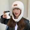 Earmuffs Woolen Beanie Hat Solid Color Winter Hood Hat Cute Plush Ear Protection Hat  Female/Girls