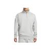 Nike Jednobarevná mikina s vysokým límcem na zip, ležérní s logem, s dlouhým rukávem, pánská mikina, šedá DQ5209-051