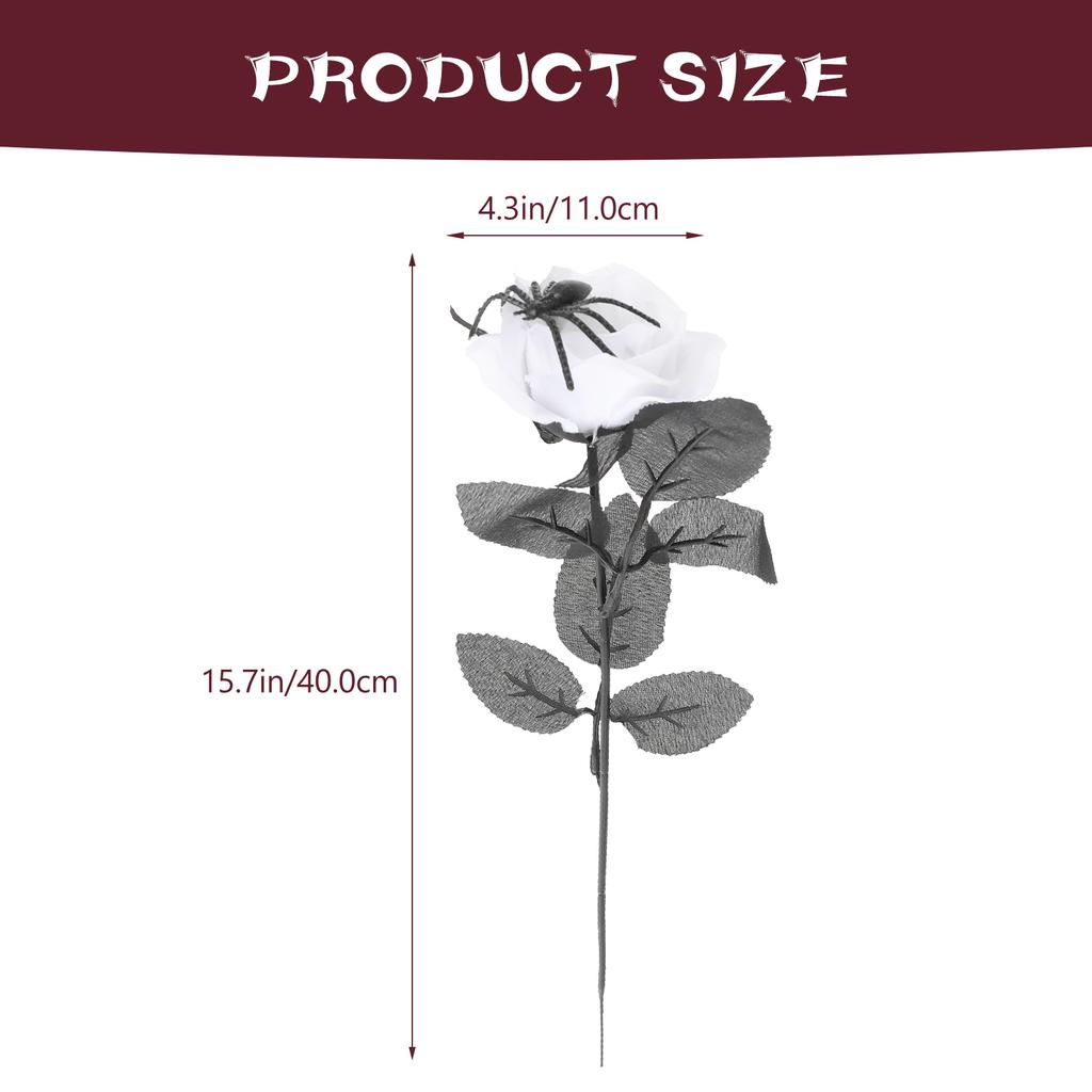 5 Pcs Artificial Flower Decoration Room Halloween Window Decorations Spiders Fake Flowers for Rose