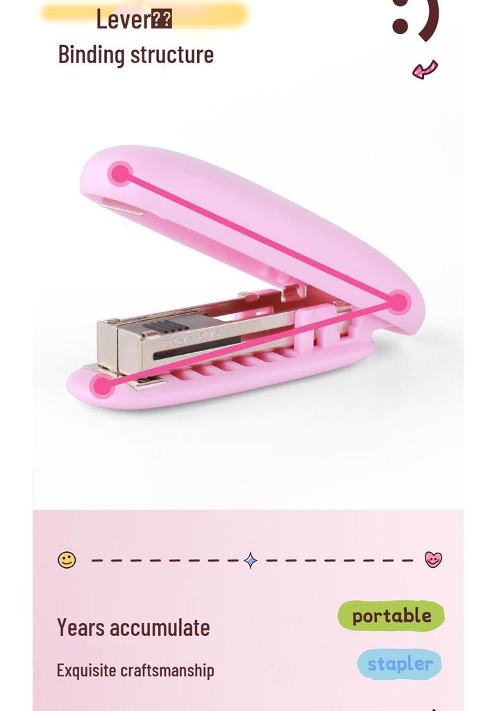 KedeYou 5626 Mini Portable Stapler - 20-Page Capacity 24/6 Binding Tool for School Supplies