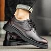 Fashion 2024 High Quality Mens Flat Designer Casual Leather Oxford Shoes Antiskid Thick Tottom Casual Formal Business Shoes Dress Shoes
