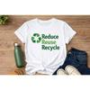 Reduce Reuse Recycle Png Eco Quote T Shirt Design Digital Download Vintage Washed Top For Everyday Wear Comfortable Graphic