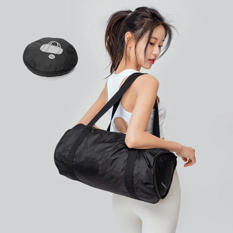 Women'S Shoulder Bag Large Capacity Folding Sports Gym Bag Waterproof Oxford Cloth Yoga Bag Portable Travel Handbag Luggage Bags