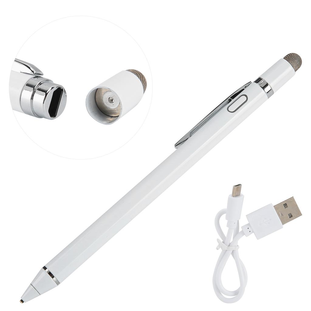 Stylus for iOS Android Mobile Phone Tablet Universal Active Capacitive Pen White WYH0004