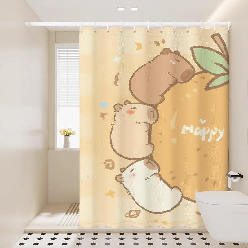 Duschvorhang Niedliches Badezimmer Wasserdicht Und Schimmelresistent Badezimmer Trennvorhang Türvorhang Vorhang Hängevorhang