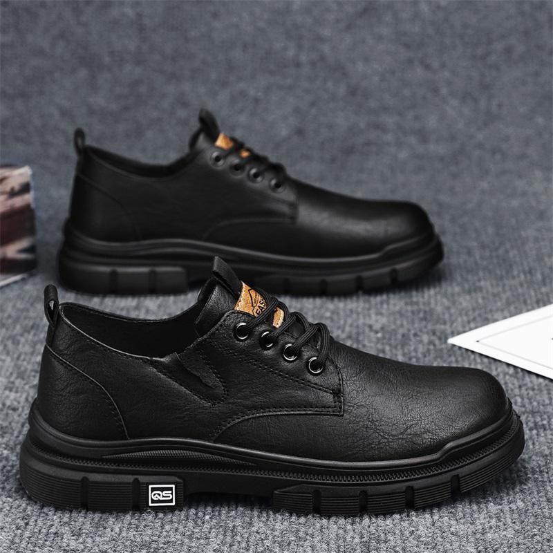 Четыре сезона Кожаные Повседневные 22 Новые Низкие Кожаные Туфли На Шнуровке Деловые Молодежные Кеды 39