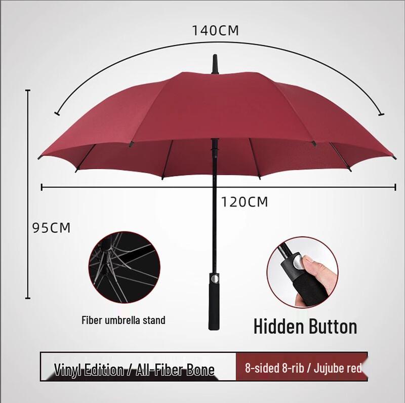 OIMG 27-inch Double Blackout Straight Umbrella