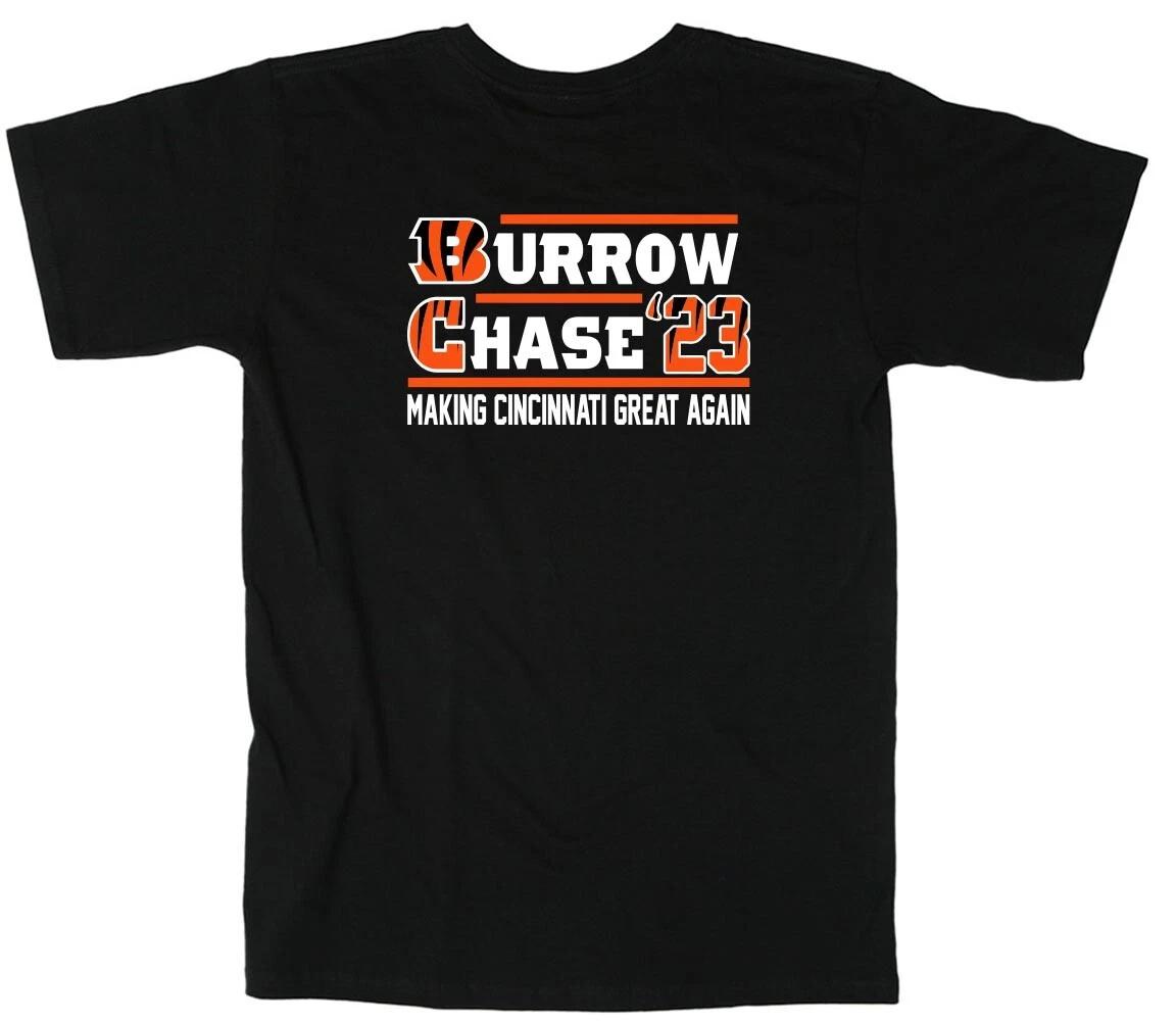 Joe Burrow Jamarr Chase Cincinnati Bengals 2023 Long Short Sleeve T-Shirt XXL
