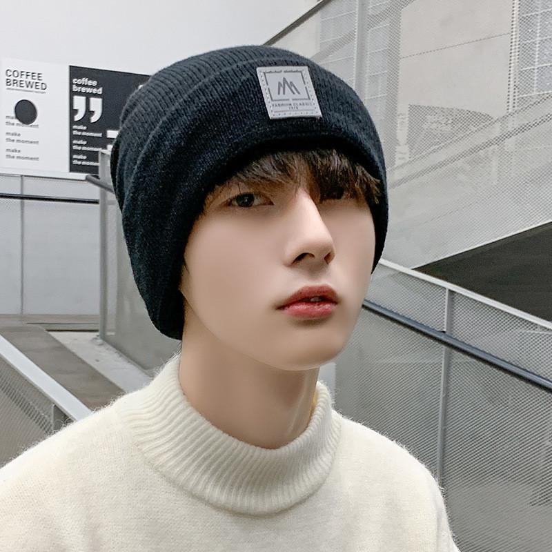 Knit Hat For Men Winter Warmth With Windproof Function And Letter Design For Casual Wear