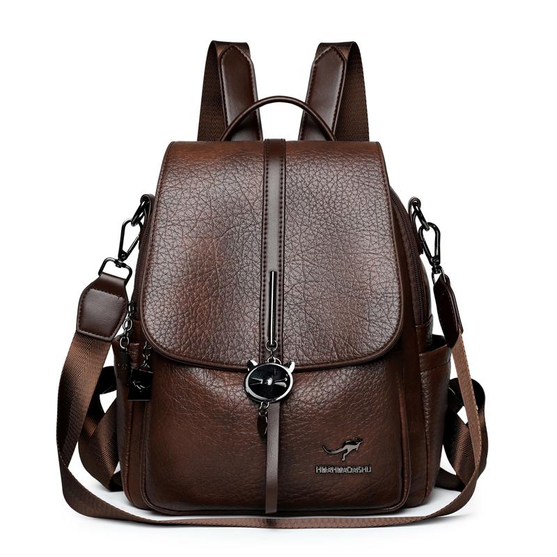 Рюкзак из ПУ Женская дорожная сумка Многофункциональная сумка через плечо