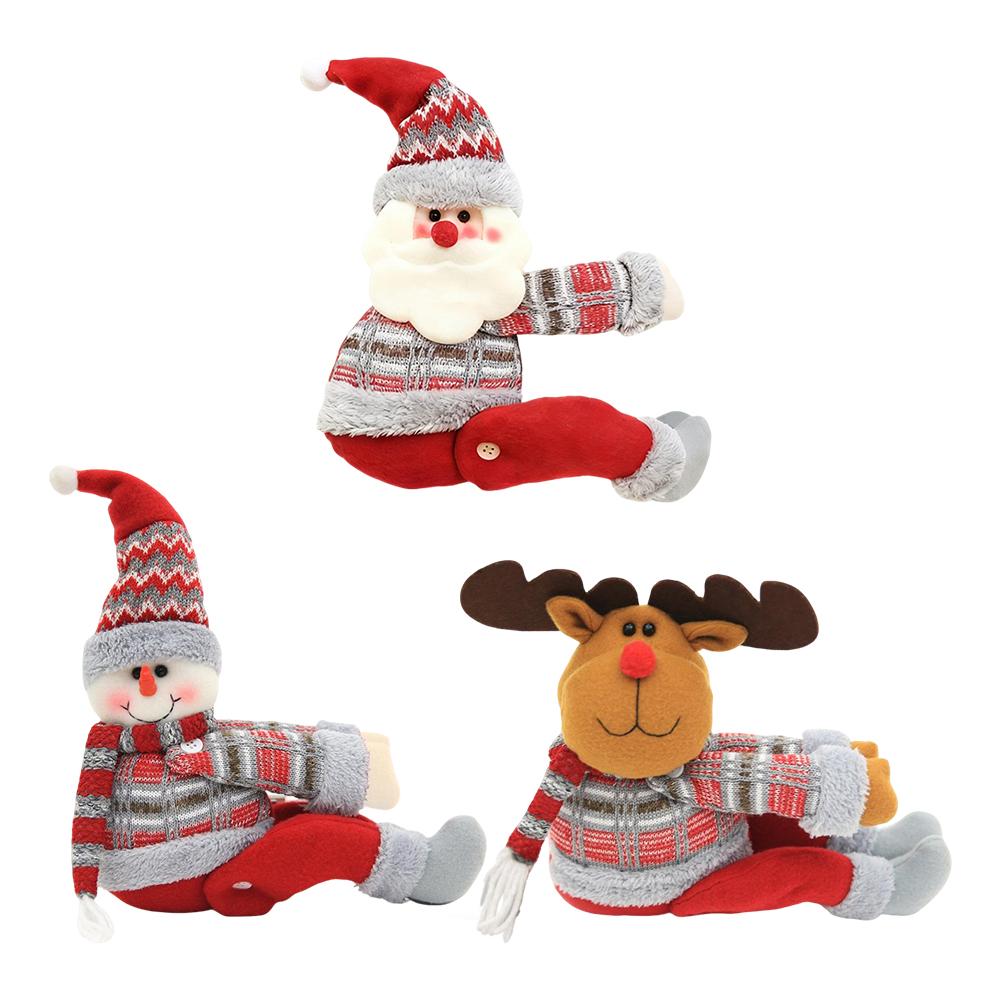 1pc New Year Christmas Cartoon Curtain Clips Holiday Decor Doll Hooks for Window Display Curtain Decorative Accessories