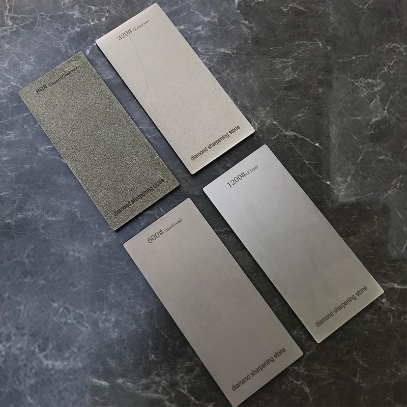 Knife Sharpener Sharpening Stone Diamond Grindstone with Bamboo Base Non-slip Base Diamond Slate Daily Sharpening Cutting Edge