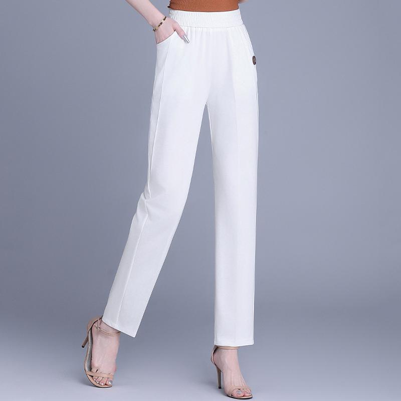 Summer Pants for Women Plus Size Elegant High Waist Long Trousers