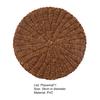 Cup Mat Eye-catching Heat Resistant PVC Simulation Rattan Woven Round Shape Coaster for Home