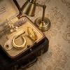 Boucles d'Oreilles en Acier Inoxydable pour Femmes Vintage Luxe Élégant Bijoux en Acier Titane