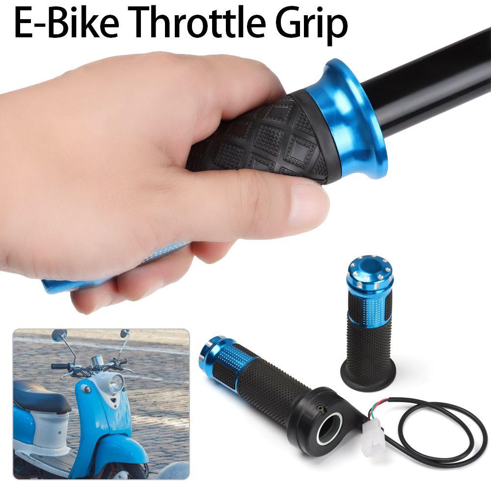 3 Wires Scooter Handle E-Bike Throttle Grip Electric Bicycle Handlebar Blue Twist Accelerator