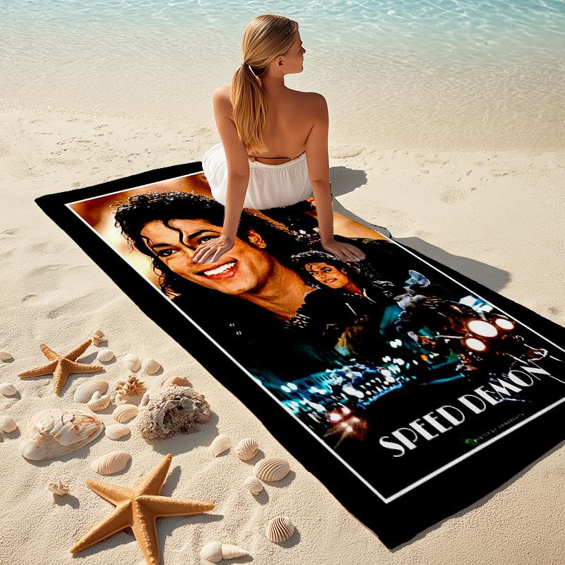 Amerikanische Musik Rock Michael Joseph Jackson Strandtuch Outdoor Camping Urlaub Schwimmen Strandtuch Outdoor Saugfähiges Badetuch Y8